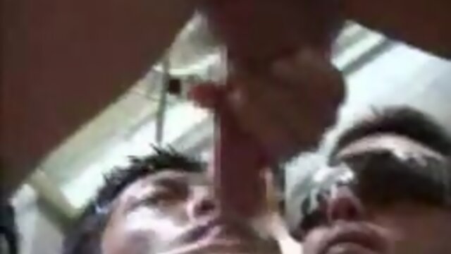 Bukkake with Asian gay boy